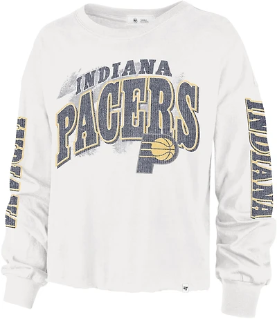 '47 Indiana Pacers Women's Brush Back Parkway Long Sleeve T-shirt
