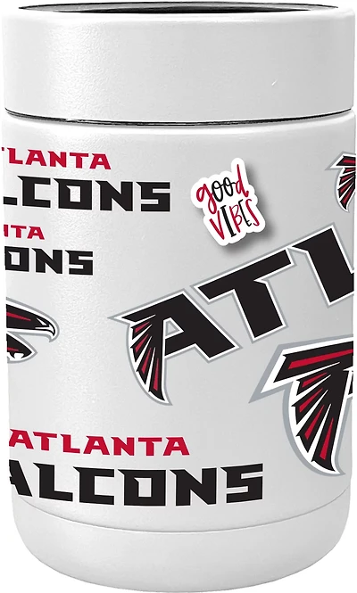 Logo Brands Falcons Native Powder Coat Can Coolie