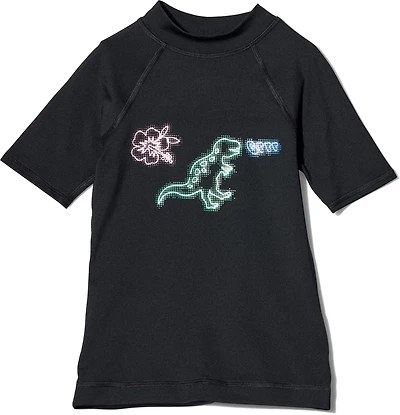 O'Rageous Boys' 4-7 Dino Graphic Short Sleeve Rash Guard