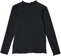 O'Rageous Girls' Ruffle Long Sleeve Rash Guard