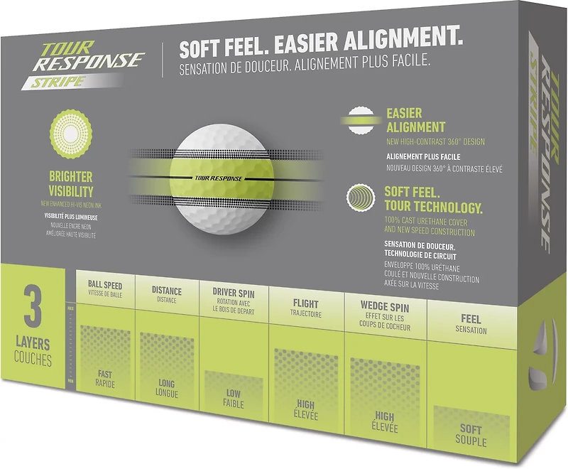 TaylorMade Tour Response Stripe™ Yellow Golf Balls 12-Pack