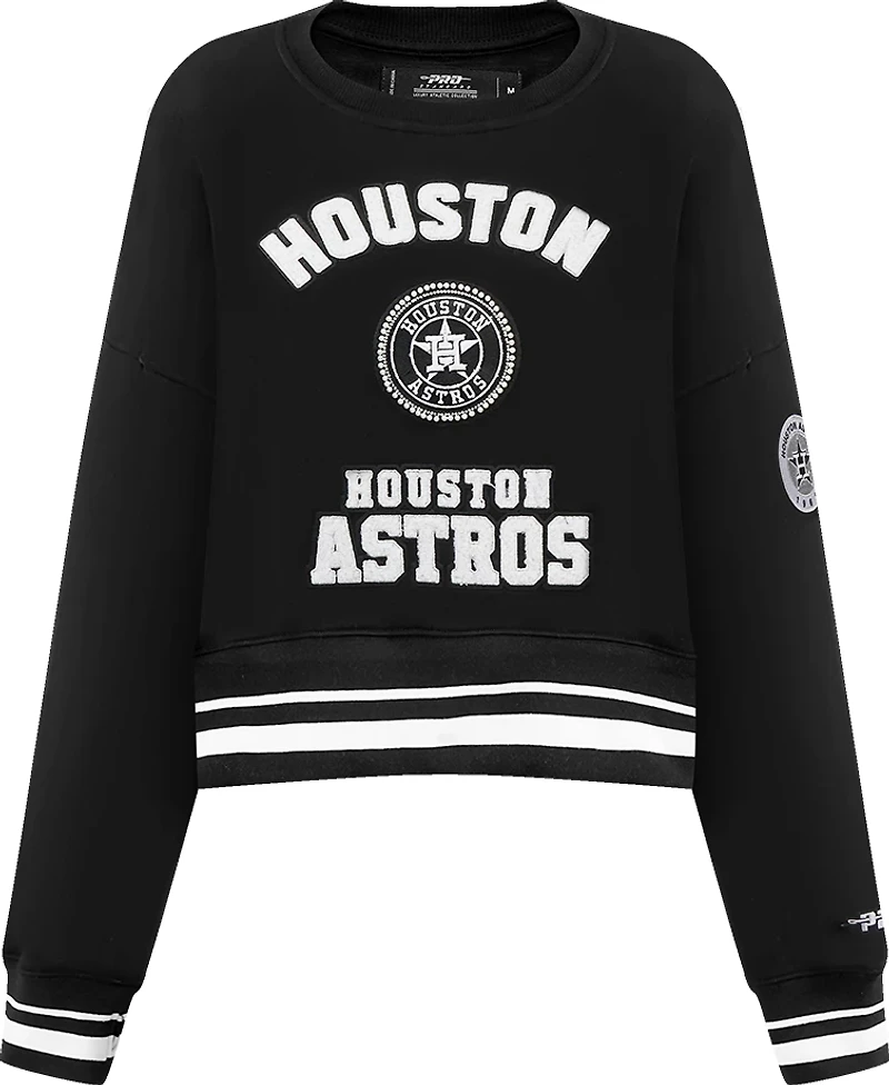 Pro Standard Women's Houston Astros Pearls Fleece Crew Neck