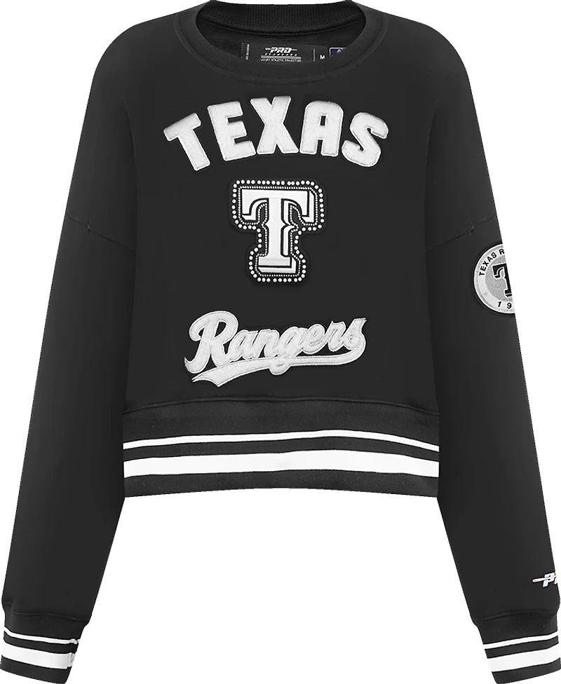 Pro Standard Women's Texas Rangers Pearls Fleece Crew Neck