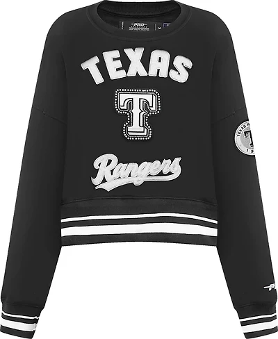 Pro Standard Women's Texas Rangers Pearls Fleece Crew Neck