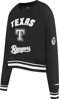 Pro Standard Women's Texas Rangers Pearls Fleece Crew Neck