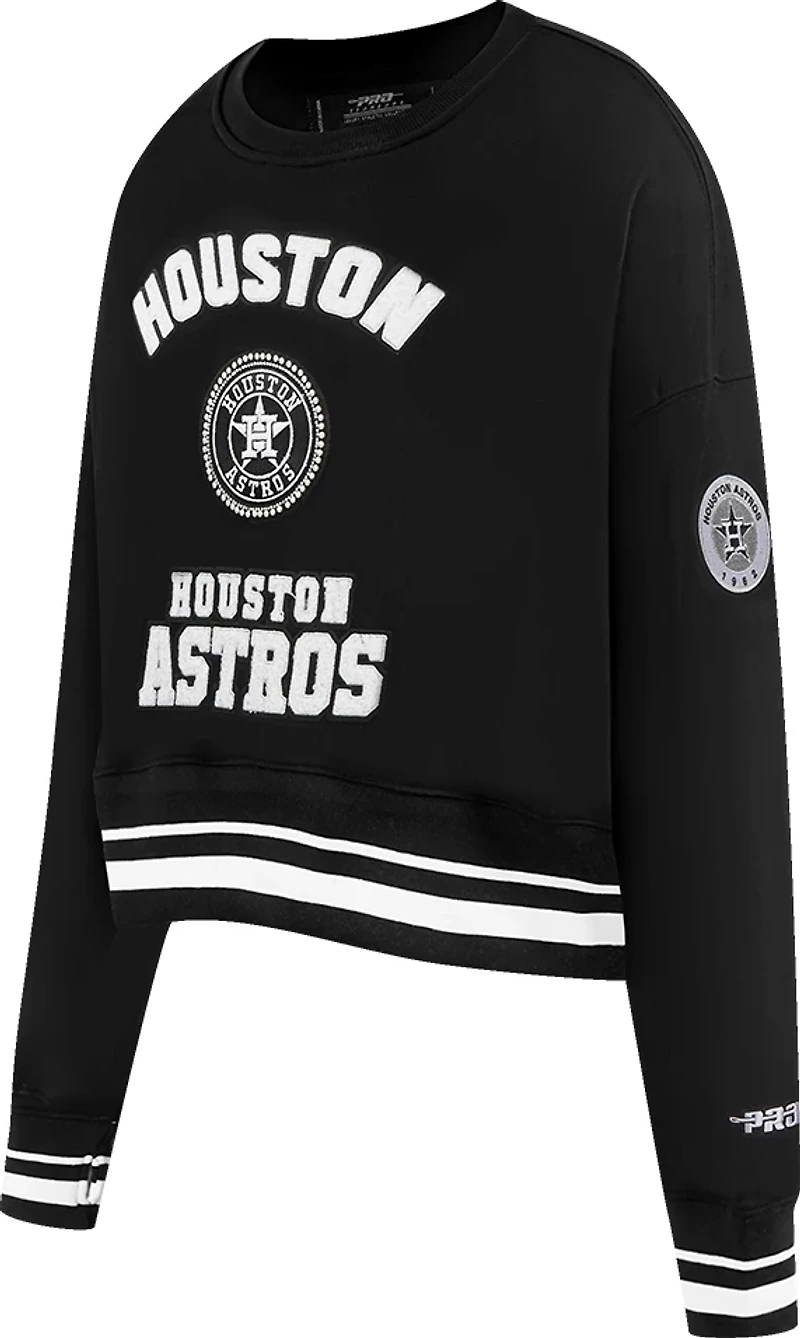 Pro Standard Women's Houston Astros Pearls Fleece Crew Neck