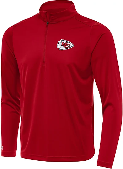 Antigua Men's Chiefs Tribute 1/4 Zip Lightweight Long Sleeve Pullover
