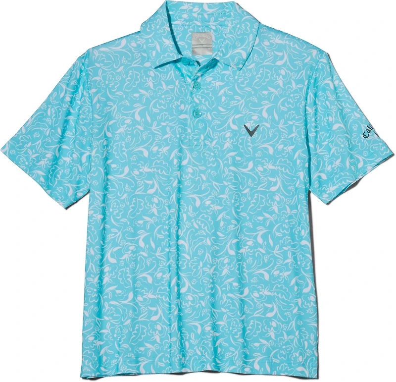 Callaway Boys' Floral Printed Polo Shirt