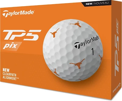 TaylorMade University of Texas 2024 TP5 Pix Golf Balls