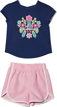 BCG Toddler Girls' Love Blooms Shirt and Shorts Set