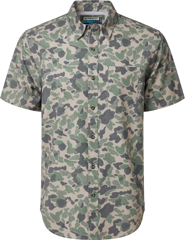 Magellan Outdoors Menâ€™s Shore and Line Washed Out Pocket Button