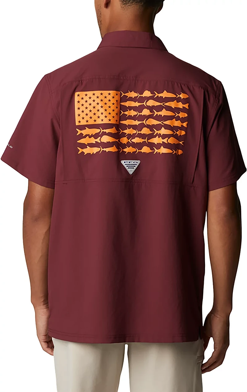 Columbia Sportswear Men's Virginia Tech Fish Flag Slack Tide Camp Button Down Shirt