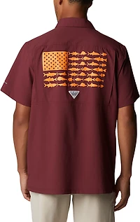 Columbia Sportswear Men's Virginia Tech Fish Flag Slack Tide Camp Button Down Shirt