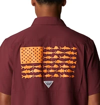 Columbia Sportswear Men's Virginia Tech Fish Flag Slack Tide Camp Button Down Shirt