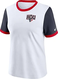Nike Women's Texans Rewind Ringer Top