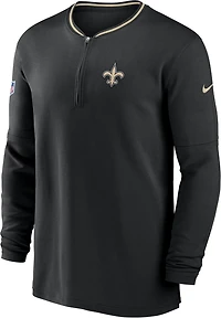 Nike Men's New Orleans Saints Sideline Coach 1/4-Zip Long Sleeve Pullover