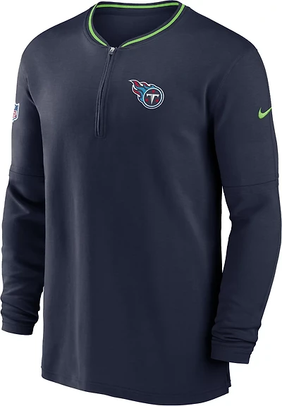 Nike Men's Tennessee Titans Sideline Coach 1/4-Zip Long Sleeve Pullover