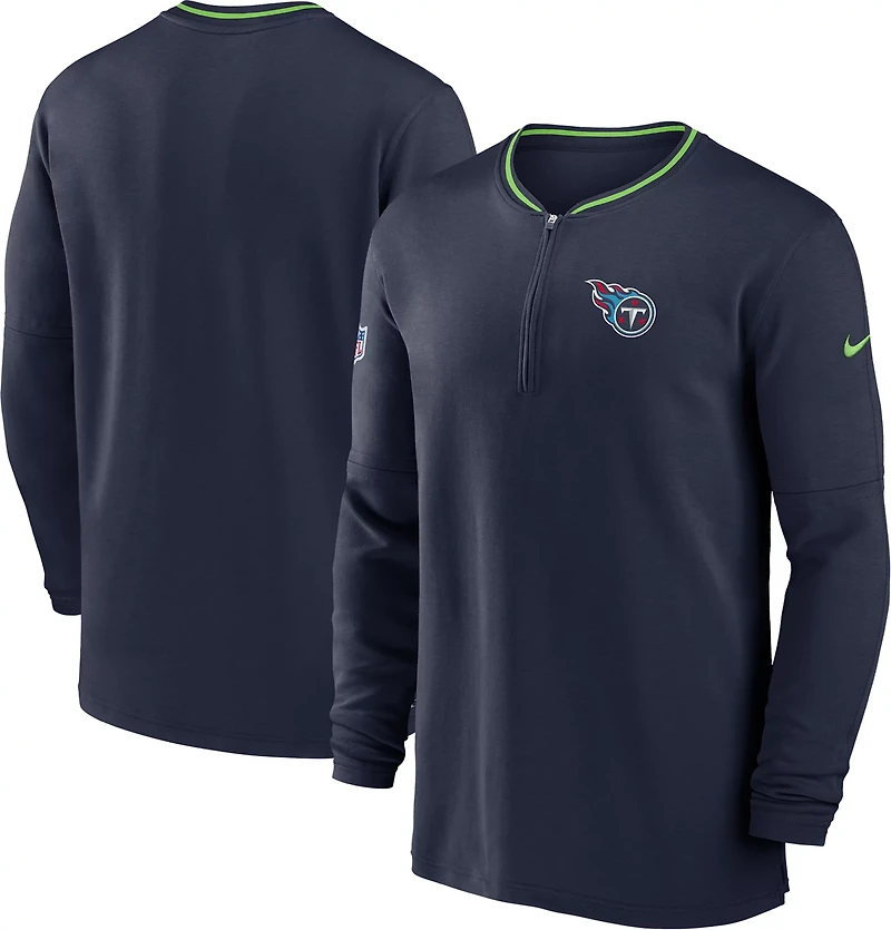 Nike Men's Tennessee Titans Sideline Coach 1/4-Zip Long Sleeve Pullover