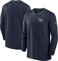Nike Men's Tennessee Titans Sideline Coach 1/4-Zip Long Sleeve Pullover