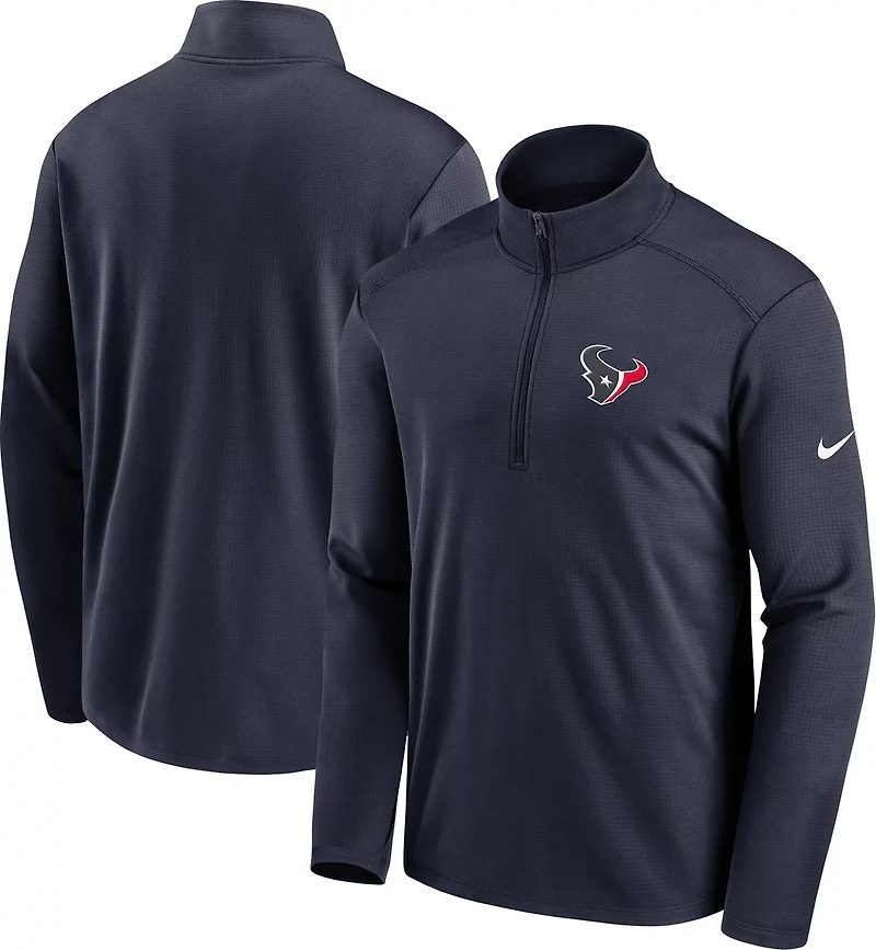 Nike Men's Houston Texans Franchise Pacer Long Sleeve 1/2-Zip Jacket