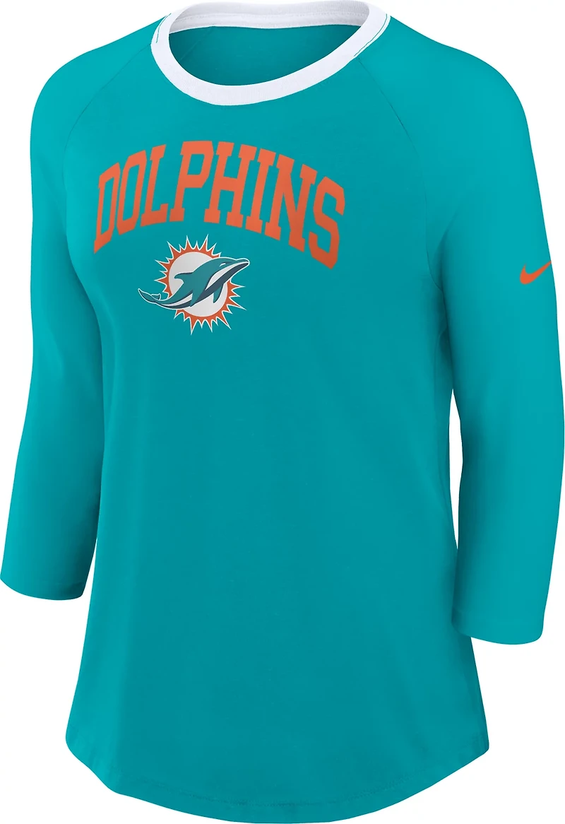 Nike Women's Dolphins Arched 3/4 Sleeve Top