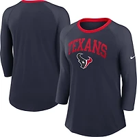 Nike Women's Houston Texans Arched 3/4 Sleeve Top