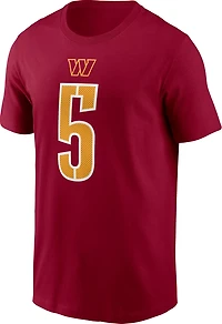 Nike Men's Commanders Jayden Daniels #5 Name and Number Short Sleeve Tee