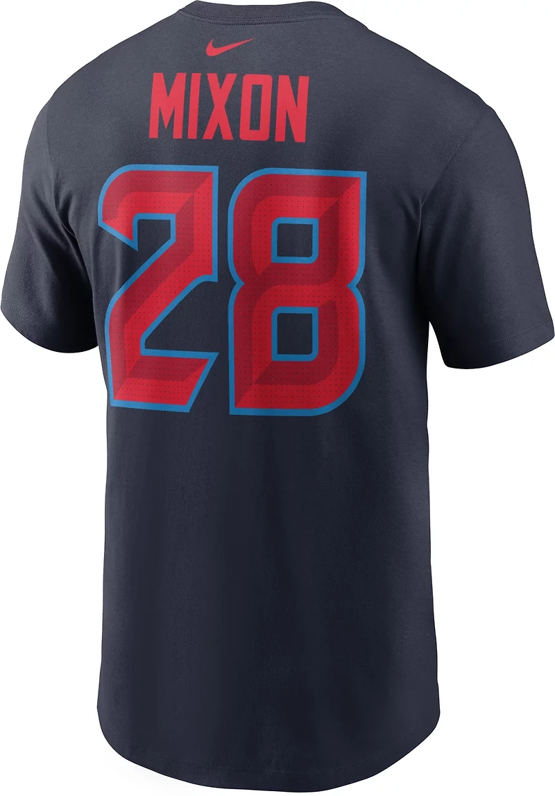 Nike Men's Texans Mixon 28 Helmet Logo Name & Number T-shirt