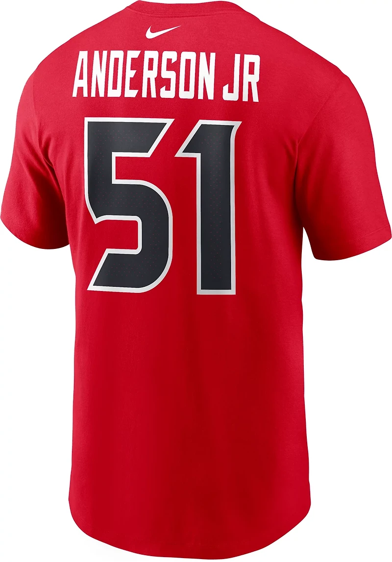 Nike Men's Texans Anderson JR 51 Wordmark Name & Number T-shirt