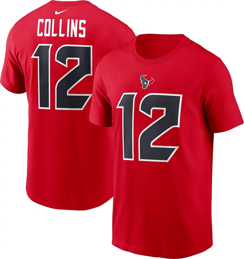 Nike Men's Texans Collins 12 Name & Number T-shirt