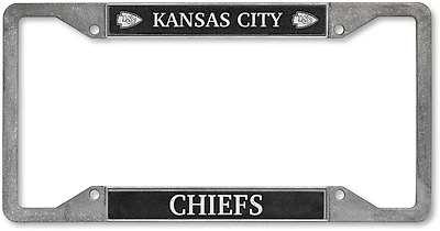 Tag Express Chiefs Pewter Team License Plate Frame