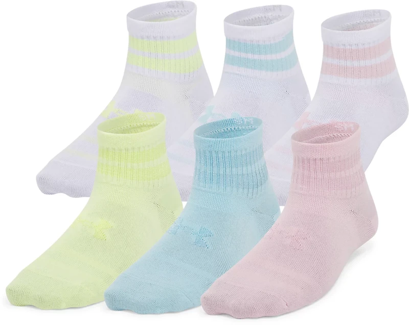 Under Armour Kids' Essential Quarter Socks 6 Pack