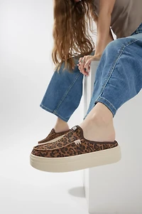 HEYDUDE Women's Wendy Austin Brown Leopard Lift Shoes