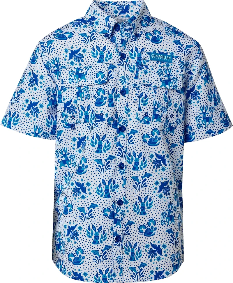 Magellan Outdoors Boys' Laguna Madre Otomi Print Fishing Shirt