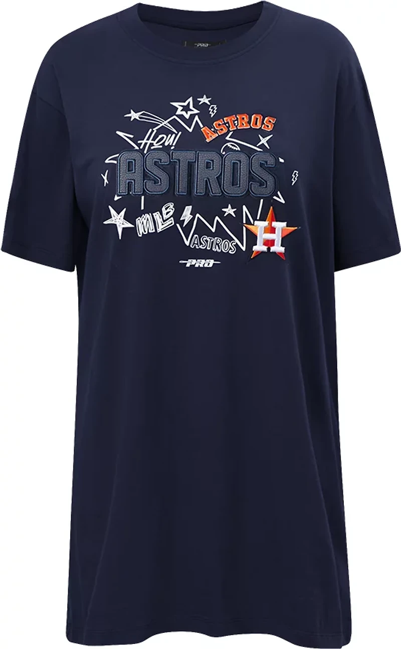 Pro Standard Women's Houston Astros Sketchbook T-shirt Dress