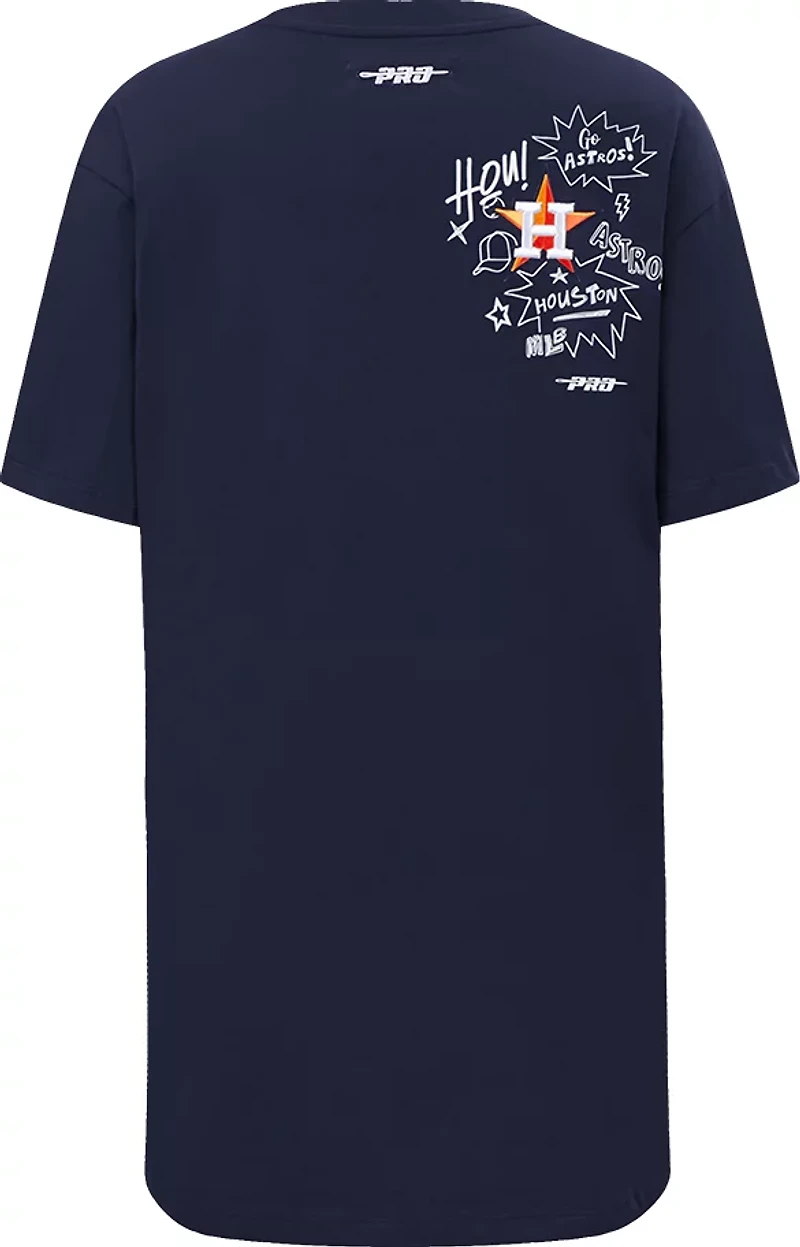 Pro Standard Women's Houston Astros Sketchbook T-shirt Dress