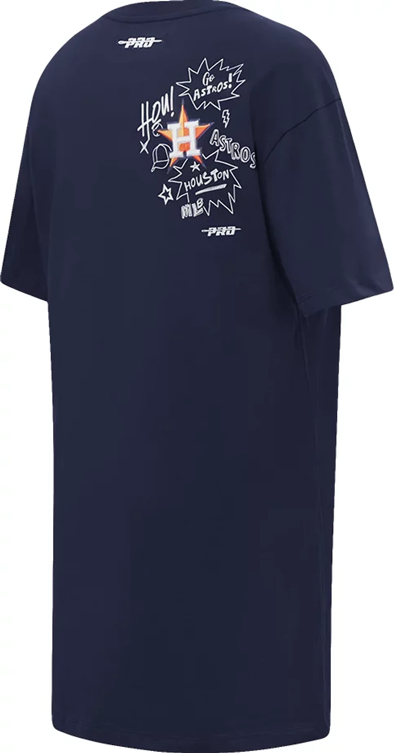 Pro Standard Women's Houston Astros Sketchbook T-shirt Dress