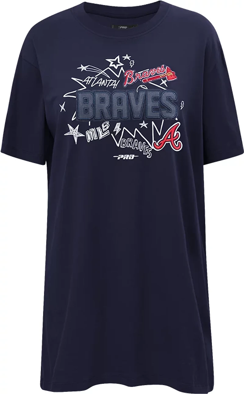 Pro Standard Women's Atlanta Braves Sketchbook T-shirt Dress