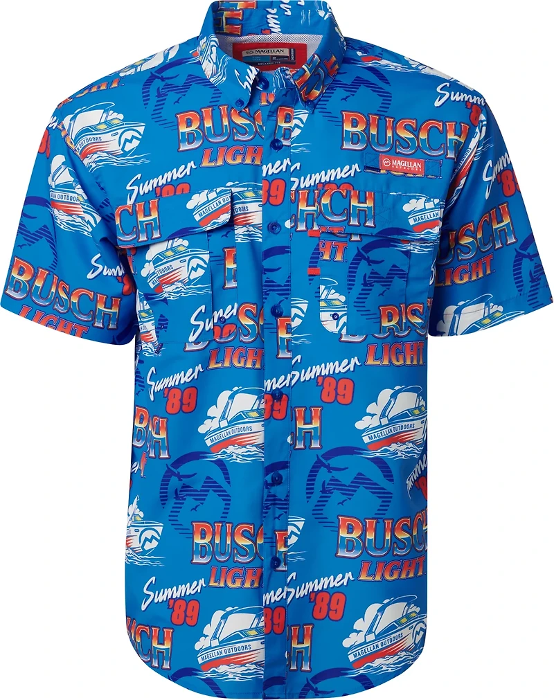 Magellan Outdoors Men's Laguna Madre Busch Light Summer ‘89 Fishing Shirt