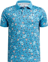 Under Armour Boys' Performance Printed Polo Shirt