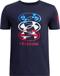 Under Armour Boys' Freedom Stacked Logo Short Sleeve T-shirt