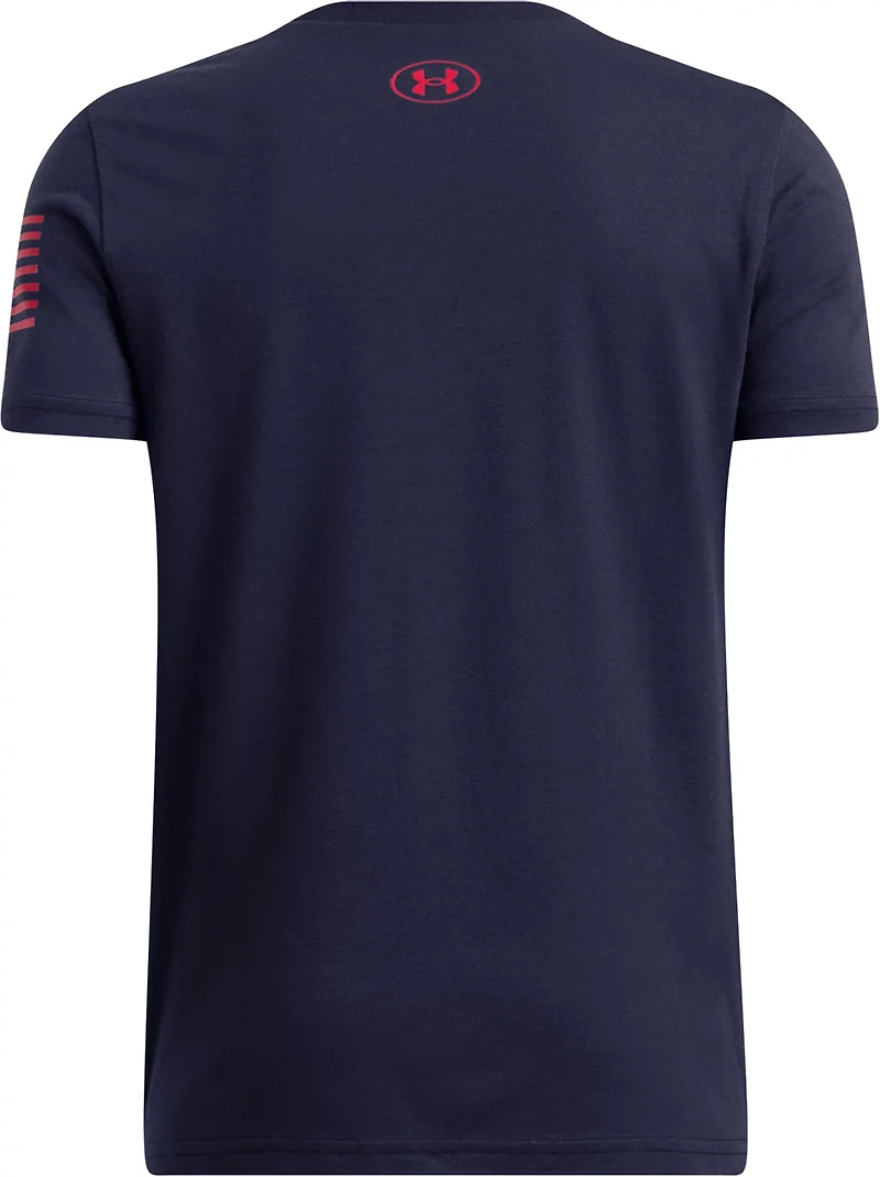 Under Armour Boys' Freedom Stacked Logo Short Sleeve T-shirt