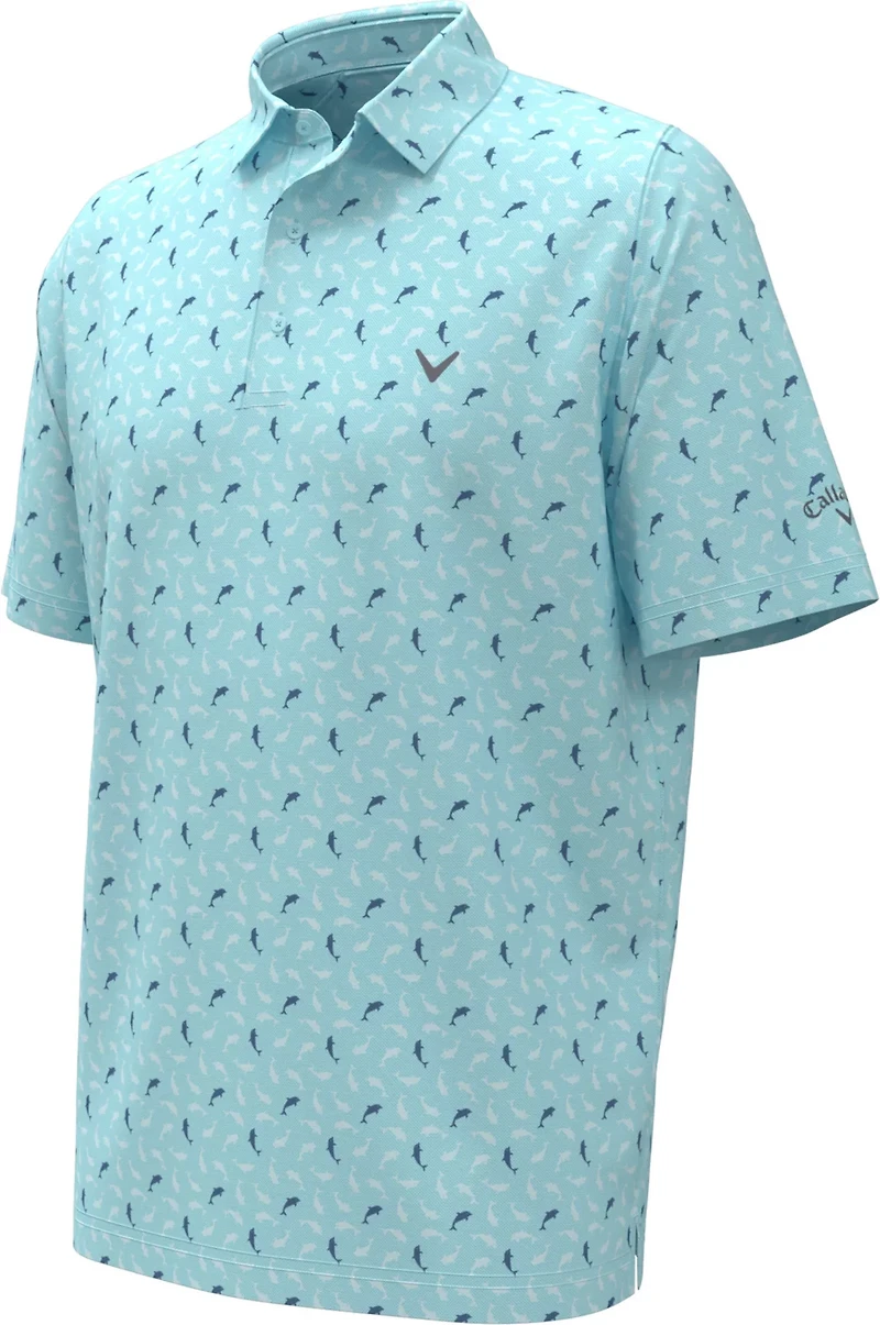 Callaway Boys' Dolphin Printed Polo Shirt