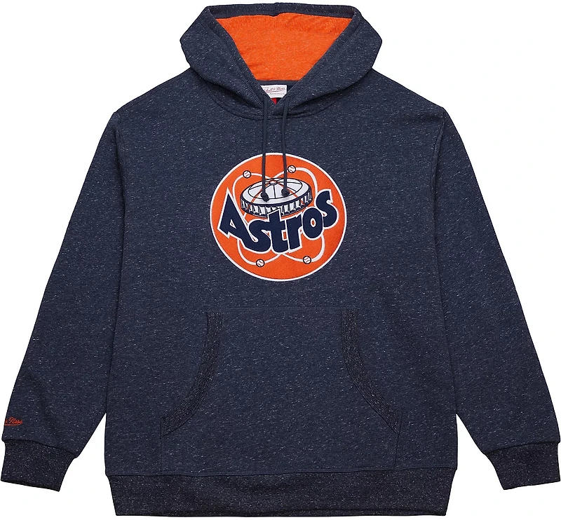 Mitchell & Ness Men's Houston Astros Snow Washed Fleece Long Sleeve Crew