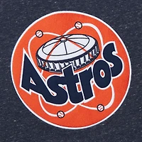 Mitchell & Ness Men's Houston Astros Snow Washed Fleece Long Sleeve Crew
