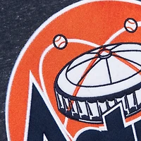 Mitchell & Ness Men's Houston Astros Snow Washed Fleece Long Sleeve Crew