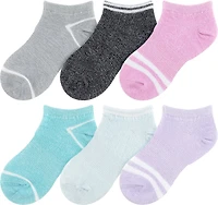 BCG Kids’ Marls Varsity Stripes No Show Socks 6-Pack