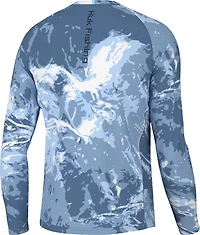 Huk Men's Pursuit Mossy Oak Crew Long Sleeve Shirt