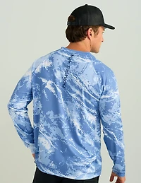 Huk Men's Pursuit Mossy Oak Crew Long Sleeve Shirt