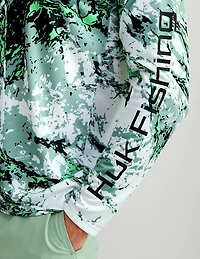 Huk Men's Pursuit Mossy Oak Crew Long Sleeve Shirt